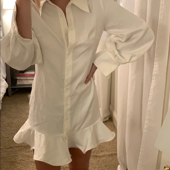 White Ruffle Dress - Picture 2 of 2